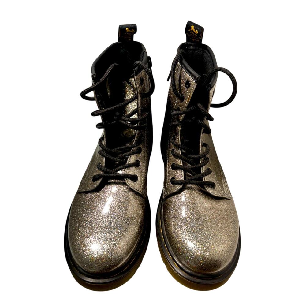 Dr. Marten Glitter Girls Boots US 4 UK 3 EU 36 Gold Silver Ankle Lace Up
